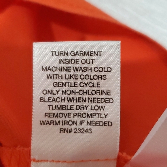 7TH AVENUE NY&COMPANY BUTTON DOWN SHIRT, Sz M, ORANGE, SHORT SLEEVE, STRETCH - Picture 9 of 13